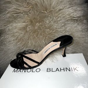 Vintage Manolo Blahnik - stewpot heeled sandals - size 39